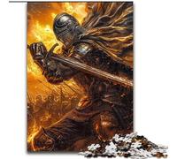 Puzzle 1000 pièces pour Adolescents et Adultes Chevalier en Flammes, à partir de 14 Ans Décoration d'intérieur à Offrir à Toute la Famille et aux Amis (Taille 50x75cm)