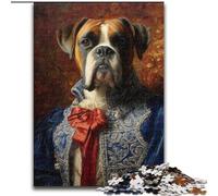 Puzzle 1000 pièces pour Adolescents et Adultes Chien rétro, Jeu Familial Anti-Stress, défi Difficile, Une œuvre d'art pour Les 14 Ans et Plus (Taille 26x38cm)