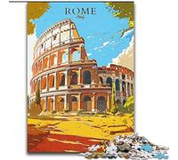 Puzzle 1000 pièces pour Adolescents et Adultes Colisée Rome Italie Amusement en Famille Activités Amusantes à la Maison, Cadeau d'anniversaire, Cadeaux de Voyage, pour et 14 Ans (50x75cm) 1000 pièces