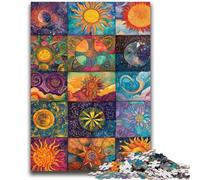 Puzzle 1000 pièces pour Adolescents et Adultes, Collage de Soleil, Jouets de Divertissement Familial, Jeu éducatif pour Anniversaire et Noël, à partir de 14 Ans, 26x38cm