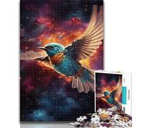 Puzzle 1000 pièces pour Adolescents et Adultes, Collection Artistes, Colibri Galaxie, à partir de 14 Ans, 50x75cm