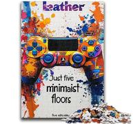 Puzzle 1000 pièces pour Adolescents et Adultes Contrôleur de Jeu Aquarelle 1000 pièces pour Adultes, avec Affiche et fiche de Questions-réponses pour Les 14 Ans et Plus (50x75cm)