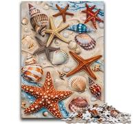 Puzzle 1000 pièces pour Adolescents et Adultes Coquillages de Plage Anti-Stress Défi Difficile Idéal comme Cadeau pour Toute la Famille 26x38cm
