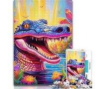 Puzzle 1000 pièces pour Adolescents et Adultes, Crocodiles du Nil, Jeu éducatif, défi, Jouet, à Offrir en Cadeau à Toute la Famille, 38x26cm