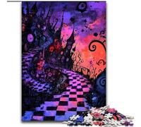 Puzzle 1000 pièces pour Adolescents et Adultes Dark Castle, pour Les 14 Ans et Plus, Jeu éducatif, défi, Jouet, Cadeau d'anniversaire (Taille 26x38cm)