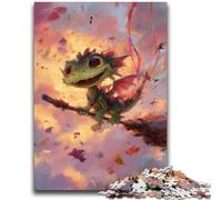 Puzzle 1000 pièces pour Adolescents et Adultes Dinosaure Magicien pour Les 14 Ans et Plus Cadeaux intéressants pour la réduction du Stress pour Les Amis et la Famille 26x38cm