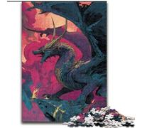 Puzzle 1000 pièces pour Adolescents et Adultes Dragon Volant, activité familiale, décoration d'intérieur Unique et Cadeaux pour Les 14 Ans et Plus (Taille 50x75cm)