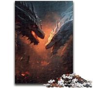 Puzzle 1000 pièces pour Adolescents et Adultes Dragon Volant Design Vibrant et Unique Expérience de Puzzle relaxante et stimulante 50x75cm