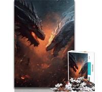 Puzzle 1000 pièces pour Adolescents et Adultes Dragon Volant, Un Jeu Stimulant idéal comme Cadeau pour Toute la Famille (75x50cm)