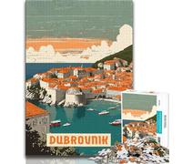 Puzzle 1000 pièces pour Adolescents et Adultes, Dubrovnik Ce défi Difficile et Anti-Stress est idéal comme Cadeau pour Toute la Famille (75x50cm)