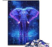 Puzzle 1000 pièces pour Adolescents et Adultes Éléphant, Difficile avec des pièces entièrement emboîtables de Formes aléatoires (Taille 26x38cm)