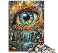Puzzle 1000 pièces pour Adolescents et Adultes Eye of The Mountain Stress Relief Staycation Kill Time Wishlist avec Père Noël 50x75cm