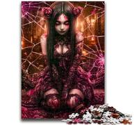 Puzzle 1000 pièces pour Adolescents et Adultes Fantasy Dark Girl Design Vibrant et Unique Expérience de Puzzle relaxante et stimulante 50x75cm
