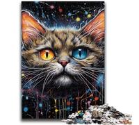Puzzle 1000 pièces pour Adolescents et Adultes Galaxy Cats 1000 pièces pour Adultes, Anti-Stress Staycation Kill Time Interaction Parent-Enfant (50x75cm)