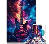Puzzle 1000 pièces pour Adolescents et Adultes, Galaxy Guitar, Puzzle 1000 pièces, Anti-Stress, Staycation Kill Time Wishlist avec Père Noël (Taille 75x50cm)