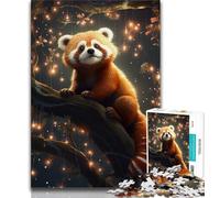 Puzzle 1000 pièces pour Adolescents et Adultes Galaxy Red Panda, Jeu Stimulant, idéal comme Cadeau pour Toute la Famille 38x26cm