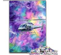 Puzzle 1000 pièces pour Adolescents et Adultes Hélicoptère psychédélique Entraînez Votre Cerveau et Vos Mains Interaction Parent-Enfant À partir de 14 Ans 50x75cm