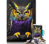 Puzzle 1000 pièces pour Adolescents et Adultes Hibou 1000 pièces pour Adolescents, Jeu éducatif, défi, Cadeau d'anniversaire, décoration Murale (Taille 75x50cm)