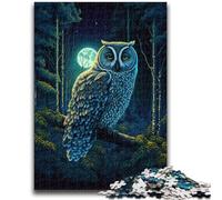 Puzzle 1000 pièces pour Adolescents et Adultes, Hibou Nuit, Jouet éducatif Anti-Stress, Interaction Parent-Enfant, pour Les Enfants de 14 Ans et Plus, 50x75cm