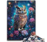 Puzzle 1000 pièces pour Adolescents et Adultes, Hibou Rose, Jouets de Divertissement Familial, Jeu éducatif pour Anniversaire et Noël, à partir de 14 Ans, 50x75cm