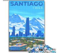 Puzzle 1000 pièces pour Adolescents et Adultes, Horizon de Santiago, Chili, Jouet éducatif et décompressant, Cadeau d'anniversaire, décoration Murale 75x100cm