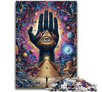 Puzzle 1000 pièces pour Adolescents et Adultes Œil psychédélique pour Les 14 Ans et Plus Cadeaux intéressants pour la réduction du Stress pour Les Amis et la Famille 26x38cm