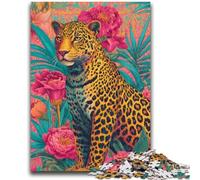 Puzzle 1000 pièces pour Adolescents et Adultes, Jeu de réflexion, léopard doré, décoration Murale, Cadeaux d'anniversaire et de Noël Uniques, 50x75cm