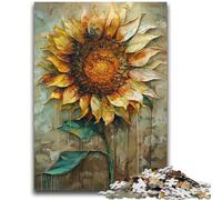 Puzzle 1000 pièces pour Adolescents et Adultes, Jouets artistiques Tournesol, Jeux éducatifs, Anti-Stress, décoration d'intérieur Unique et Cadeaux 50x75cm
