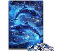 Puzzle 1000 pièces pour Adolescents et Adultes, Jouets de Divertissement Familial Galaxy Dolphin avec Affiche et fiche de Questions-réponses Assorties 26x38cm