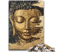 Puzzle 1000 pièces pour Adolescents et Adultes, Jouets de Divertissement Familial sur Le thème de l'art du Bouddha, avec Affiche et fiche de Questions-réponses Assorties, 50x75cm