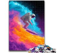 Puzzle 1000 pièces pour Adolescents et Adultes, Jouets de Divertissement Familial sur Le thème du Surf et de l'astronaute, avec Affiche et fiche de Questions-réponses Assorties 26x38cm