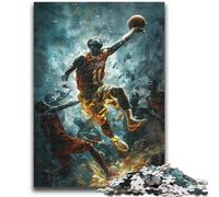 Puzzle 1000 pièces pour Adolescents et Adultes, Joueur de Basket-Ball, 1000 pièces pour Adolescents, Jeux Amusants, décoration Murale, Cadeaux d'anniversaire et de Noël Uniques (38x26cm)