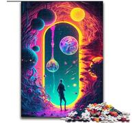 Puzzle 1000 pièces pour Adolescents et Adultes La Porte de l'inconnu, Anti-Stress, défi Difficile, Cadeaux du Père Noël Secret (Taille 26x38cm)