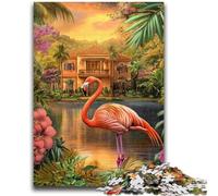 Puzzle 1000 pièces pour Adolescents et Adultes Le Puzzle Anti-Stress Flamingo est Un défi Difficile, idéal comme Cadeau pour Toute la Famille 50x75cm