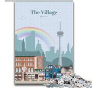 Puzzle 1000 pièces pour Adolescents et Adultes Le Village de Toronto Soulagement du Stress Défi Difficile Chaque pièce est Unique - Jeu Familial Amusant et Stimulant (38x52cm) 1000 pièces