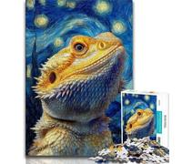 Puzzle 1000 pièces pour Adolescents et Adultes, Lézard du Ciel Nocturne, Anti-Stress, défi Difficile, idéal comme Cadeau pour Toute la Famille (38x26cm)