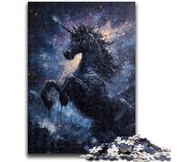 Puzzle 1000 pièces pour Adolescents et Adultes Licorne mystérieuse Jeu Stimulant et éducatif en Famille pour Anniversaire et Noël 26x38cm