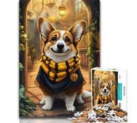 Puzzle 1000 pièces pour Adolescents et Adultes Magic Corgi, pour Jeu éducatif, défi, Collection d'artistes, Beaux-Arts 38x26cm