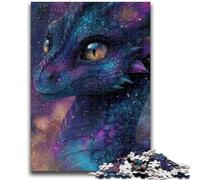 Puzzle 1000 pièces pour Adolescents et Adultes Magnifique Dragon avec Galaxie Scintillante Jeu éducatif Familial idéal comme Cadeau pour Toute la Famille 14 Ans et Plus, 50x75cm