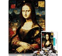 Puzzle 1000 pièces pour Adolescents et Adultes, Mona Lisa Abstraite, Design Dynamique et Unique, expérience de Puzzle relaxante et stimulante (75x50cm)