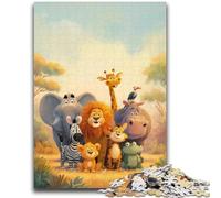Puzzle 1000 pièces pour Adolescents et Adultes, Monde Animal Africain, pour Les 14 Ans et Plus, Jeu intellectuel, Cadeaux d'anniversaire de Noël, 50x75cm