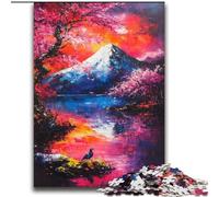 Puzzle 1000 pièces pour Adolescents et Adultes Mont Fuji, Japon Ce Puzzle éducatif est idéal comme Cadeau pour Toute la Famille 38x52cm