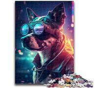 Puzzle 1000 pièces pour Adolescents et Adultes, Motif Chien rétro, pour Les Plus de 14 Ans Cadeaux intéressants pour la réduction du Stress, pour Les Amis et la Famille, 26x38cm