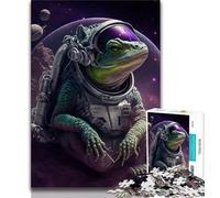 Puzzle 1000 pièces pour Adolescents et Adultes Motif Grenouille et Astronaute soulageant Le Stress et Stimulant l'amour Entre Couples (50x75cm)