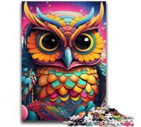 Puzzle 1000 pièces pour Adolescents et Adultes, Motif Hibou coloré, 1000 pièces pour Adultes, idéal comme Cadeau pour Toute la Famille à partir de 14 Ans (50x75cm)