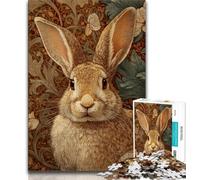 Puzzle 1000 pièces pour Adolescents et Adultes, Motif Lapin, Anti-Stress, Difficile à Imaginer, idéal comme Cadeau pour Toute la Famille (75x50cm)