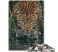 Puzzle 1000 pièces pour Adolescents et Adultes, Motif léopard de la Jungle, Anti-Stress, séjour, Tuer Le Temps, liste de souhaits avec Le Père Noël, 50x75cm