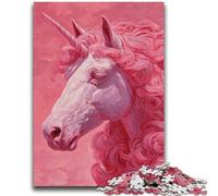 Puzzle 1000 pièces pour Adolescents et Adultes, Motif Licorne Rose, pour Un Jeu Stimulant et Familial (75x50cm)