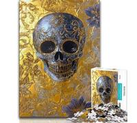 Puzzle 1000 pièces pour Adolescents et Adultes, Motif tête de Mort Mexicaine, Anti-Stress, Difficile à Imaginer, idéal comme Cadeau pour Toute la Famille (38x26cm)