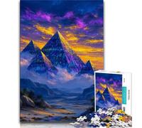 Puzzle 1000 pièces pour Adolescents et Adultes Mystérieuses Pyramides égyptiennes, Jouets éducatifs, Jeux Anti-Stress, Superbes Cadeaux et Jouets (38x26cm)